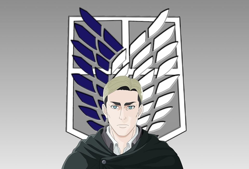 Erwin Smith - The courageous commander Survey Corps by Moncef23dz