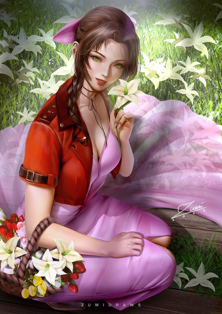 Download Aerith Gainsborough Video Game Final Fantasy VII Remake Art