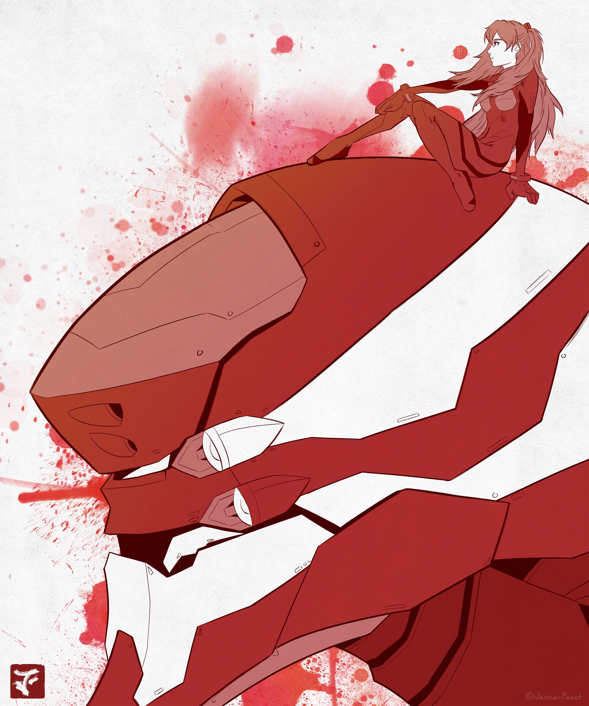 Download Asuka Langley Sohryu Evangelion Unit-02 Anime Neon Genesis Evangelion Art