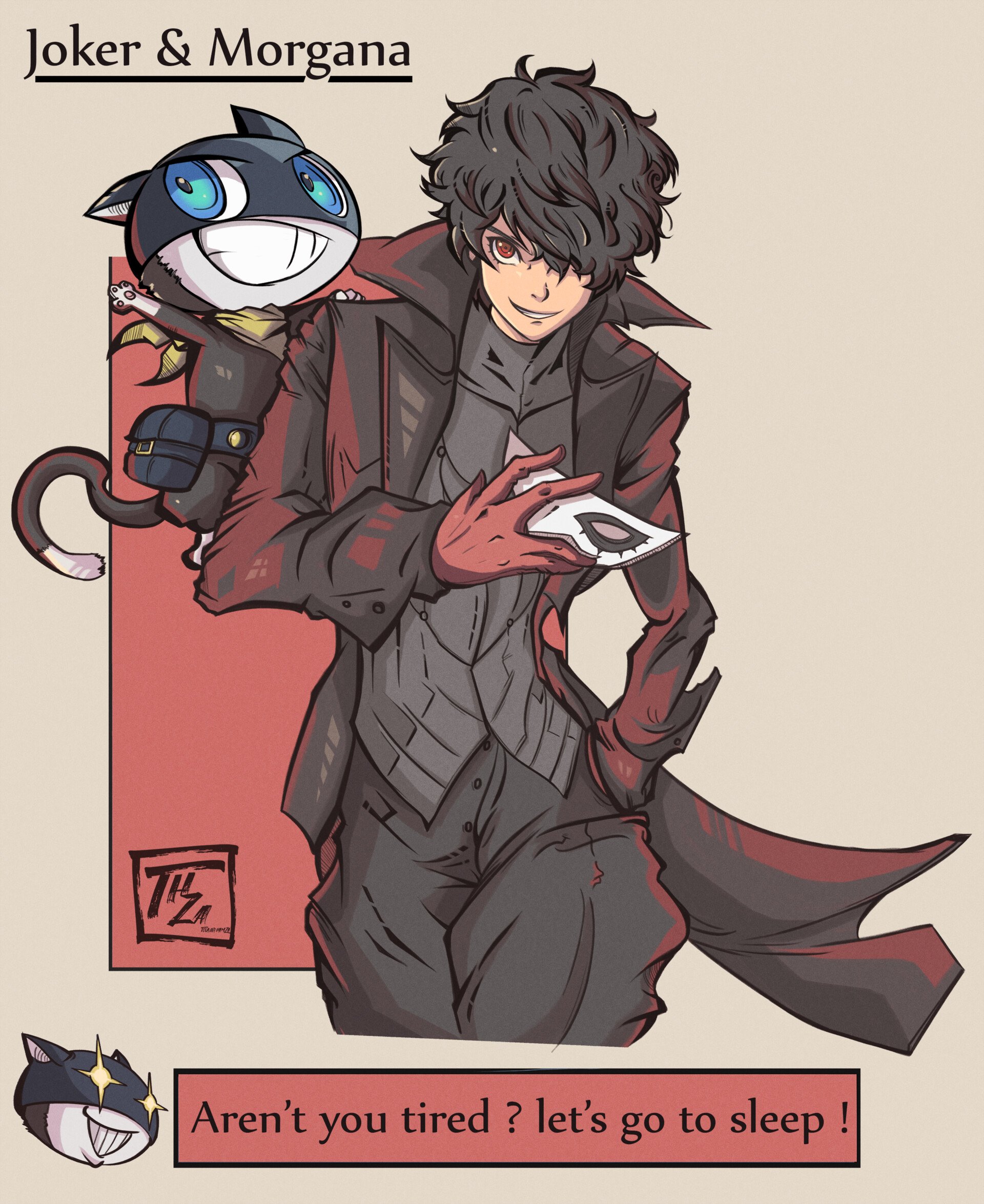 Download Morgana (Persona) Joker (Persona) Video Game Persona 5 Art