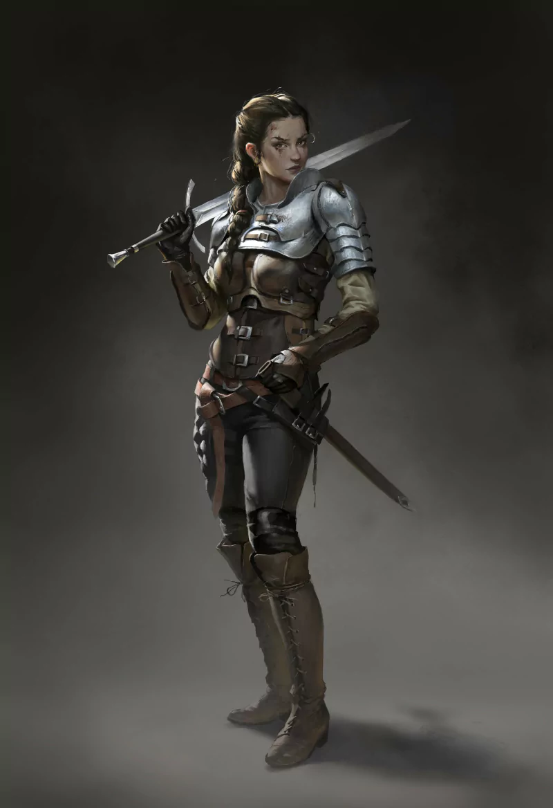 armor sword fantasy woman warrior Image
