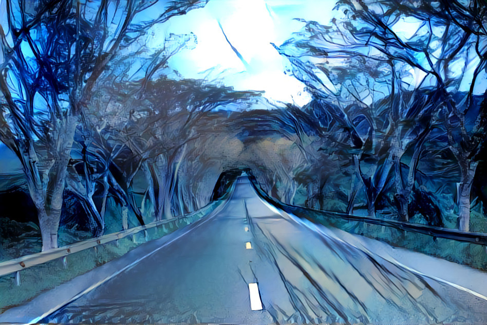 A beautiful road with some color effects applied. by NatureWorshiper