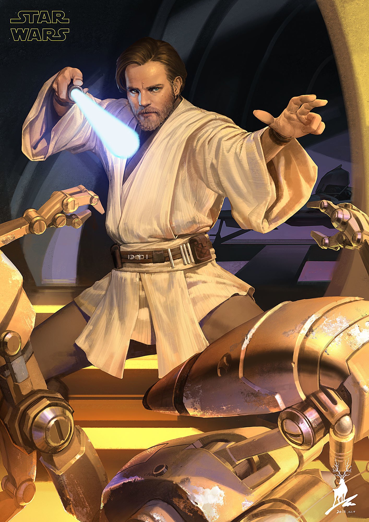 Download Battle Droid (Star Wars) Droid Obi-Wan Kenobi Sci Fi Star Wars Art