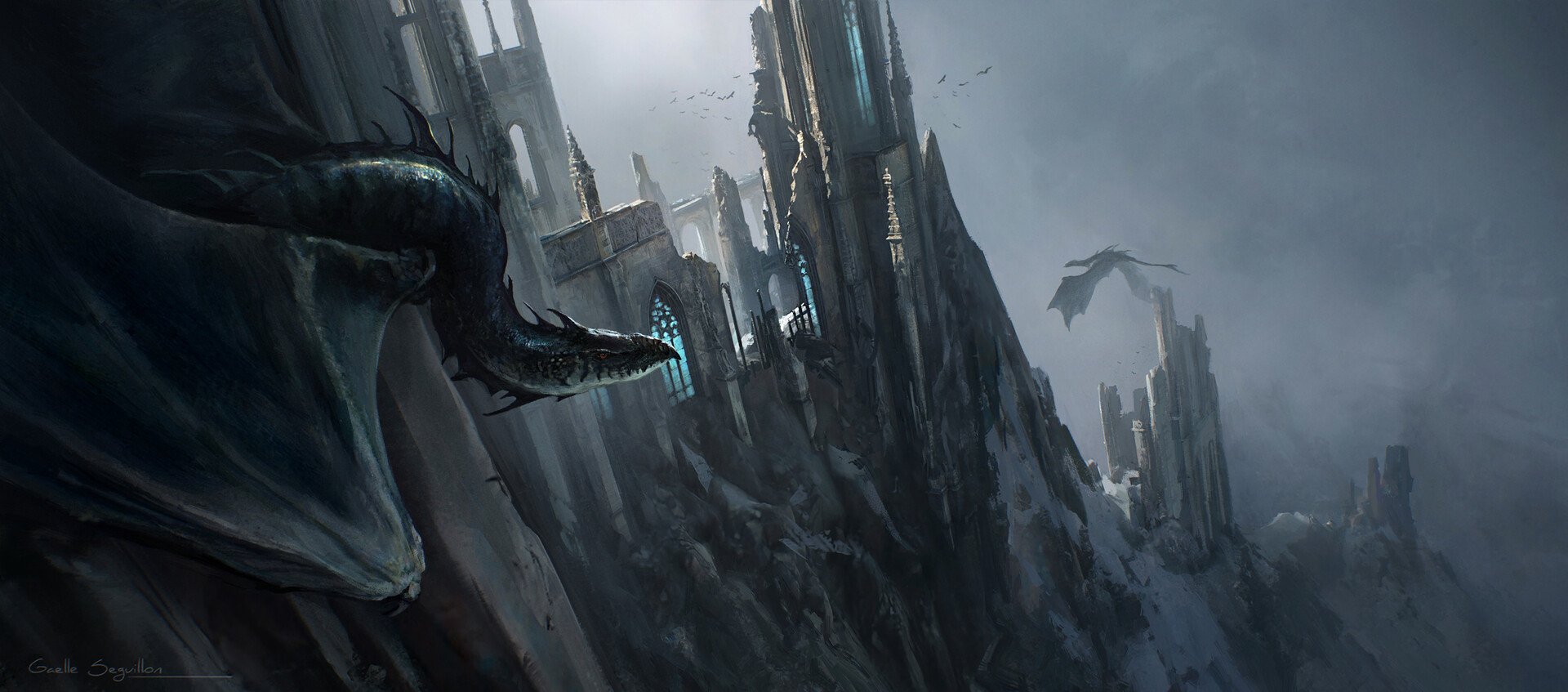 Download Mountain Fantasy Dragon Art