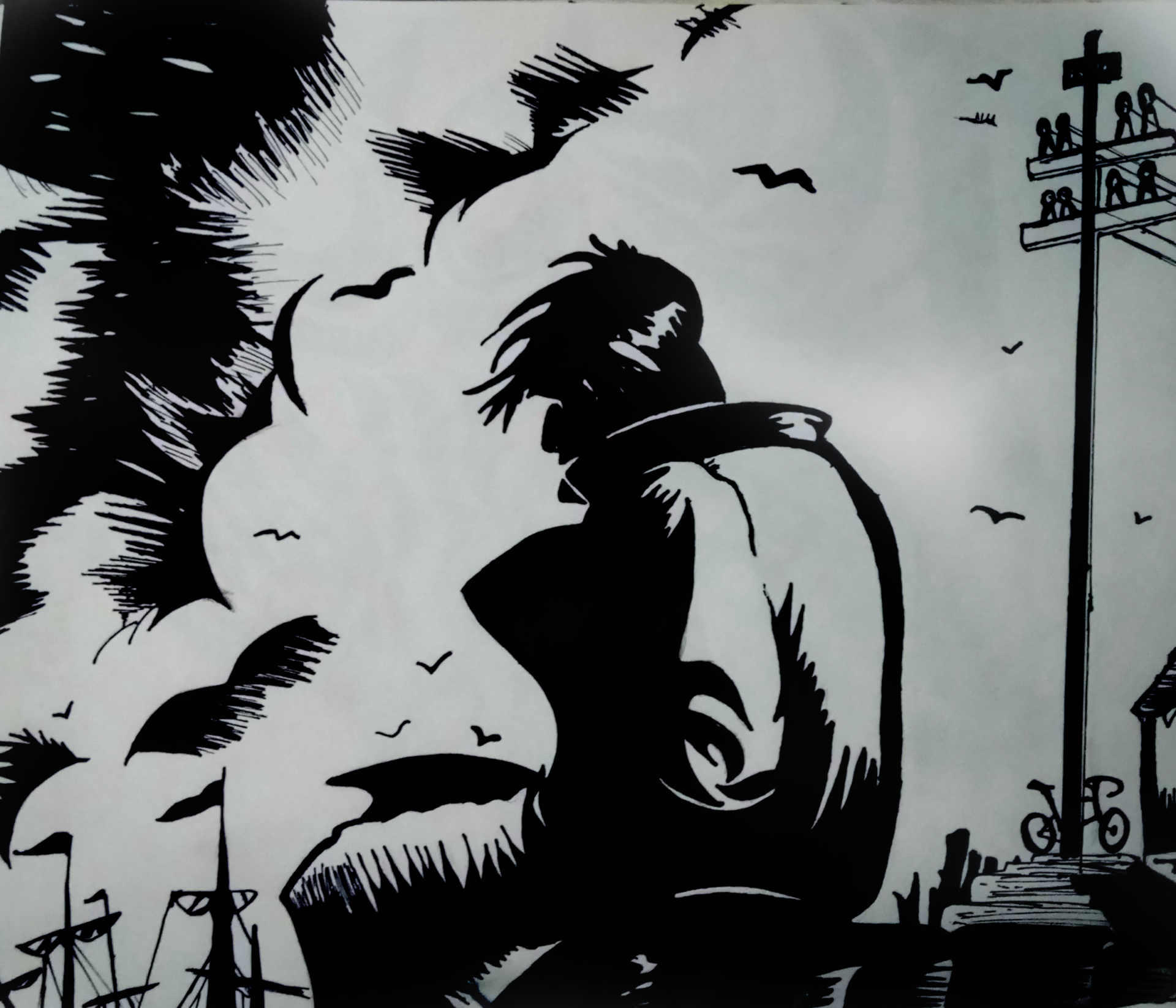 Aloner Sitting by Darkstranger128