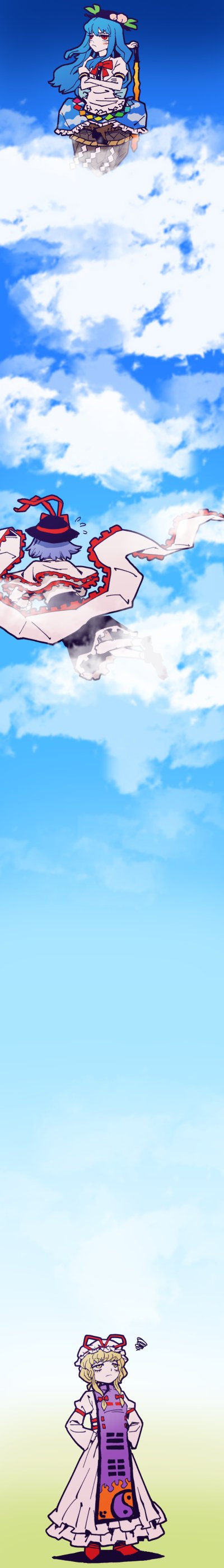 Download Yukari Yakumo Iku Nagae Tenshi Hinanawi Anime Touhou Art