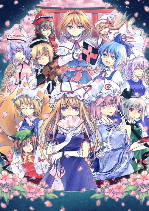 Download Lily White Alice Margatroid Cirno (Touhou) Letty Whiterock Youmu Konpaku Chen (Touhou) Ran Yakumo Yuyuko Saigyouji Merlin Prismriver Lyrica Prismriver Lunasa Prismriver Yukari Yakumo Anime Touhou Art