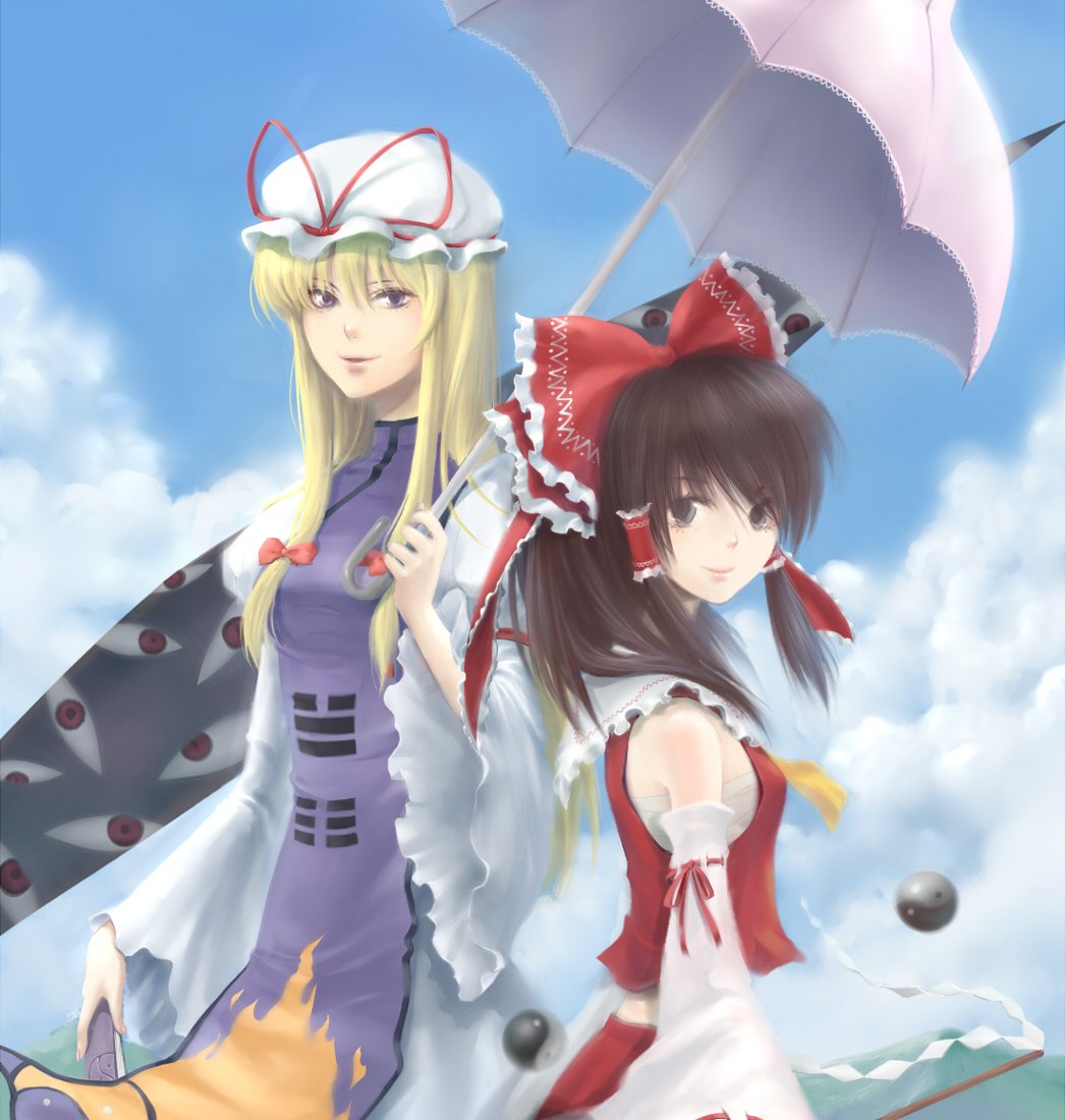 Download Reimu Hakurei Yukari Yakumo Anime Touhou Art