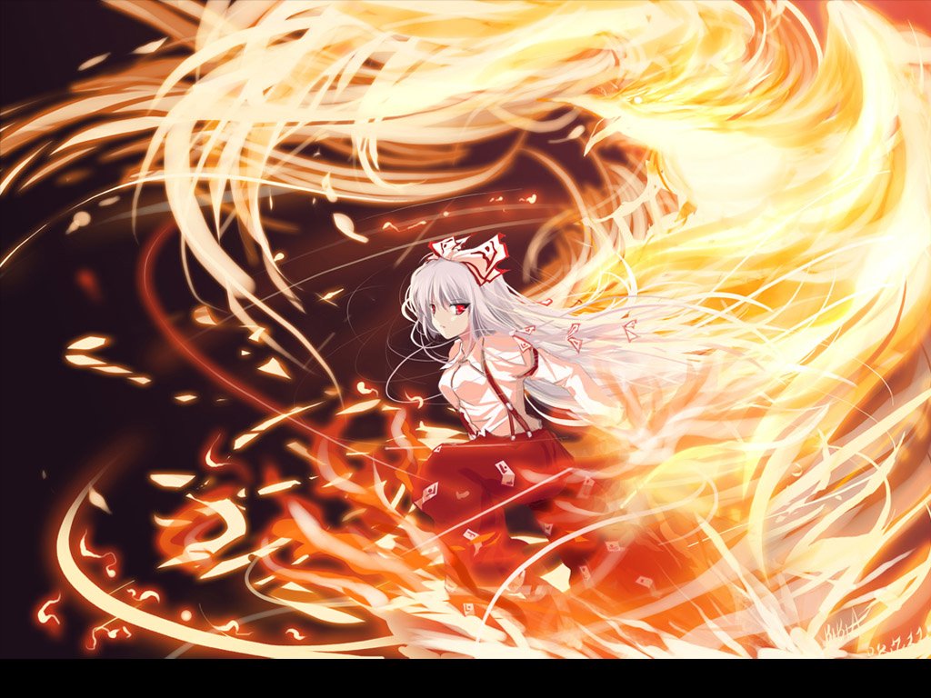 Download Fujiwara No Mokou Anime Touhou Art