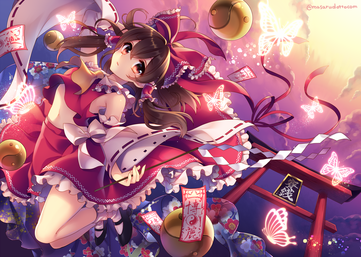 Download Reimu Hakurei Anime Touhou Art