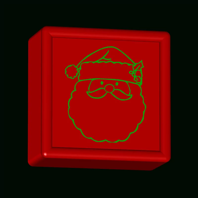 Santa red artistic box Image