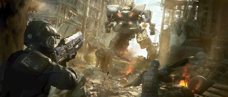 soldier mecha Sci Fi battle Image