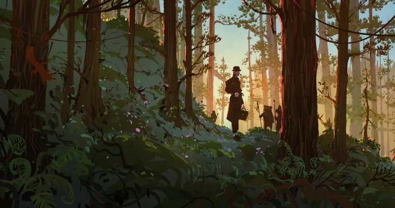  Pine forest encounter by Gabriel Gomez