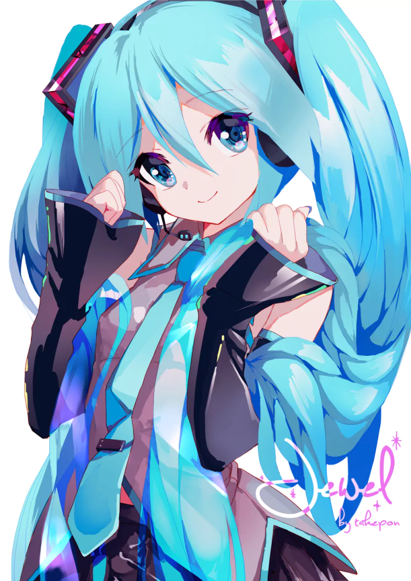 twintails blue hair Hatsune Miku Anime Vocaloid Image