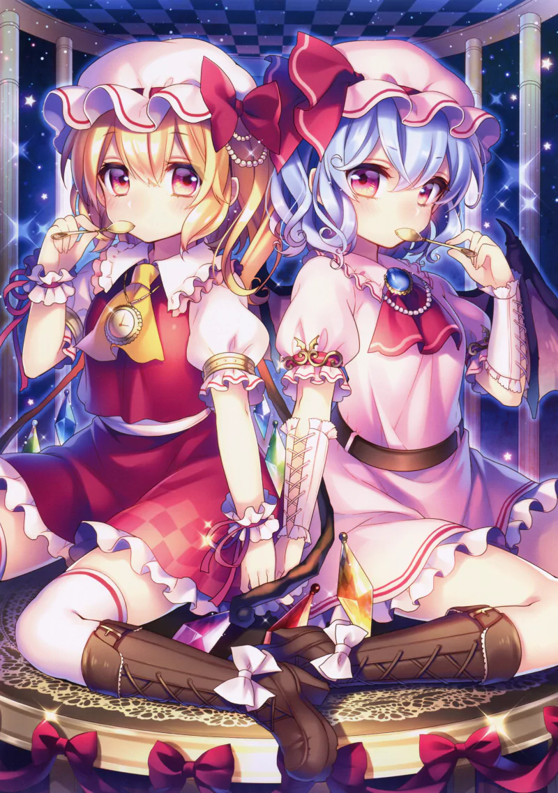 Remilia Scarlet Flandre Scarlet Anime Touhou Image