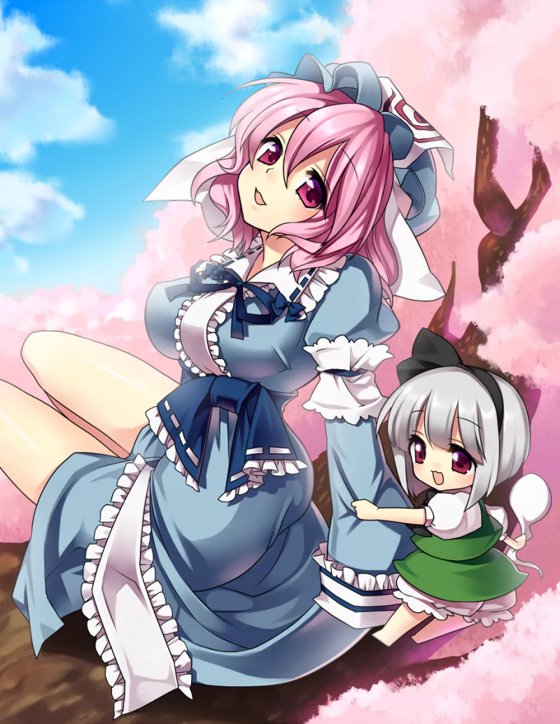 Youmu Konpaku Yuyuko Saigyouji Anime Touhou Image