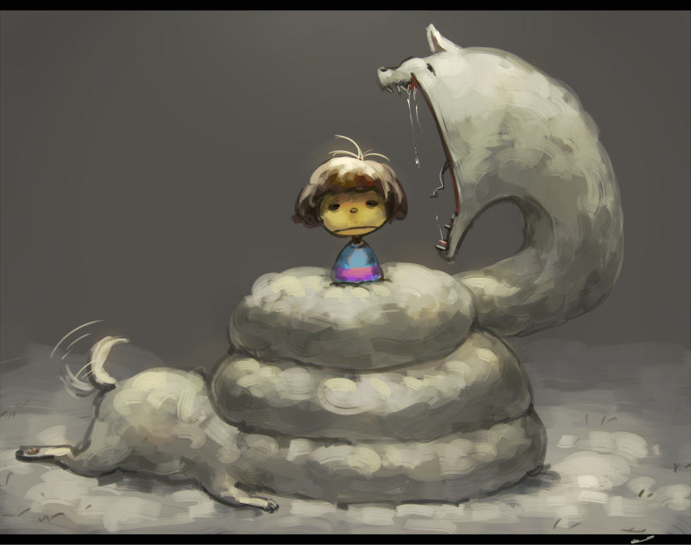 Download Lesser Dog (Undertale) Frisk (Undertale) Video Game Undertale Art