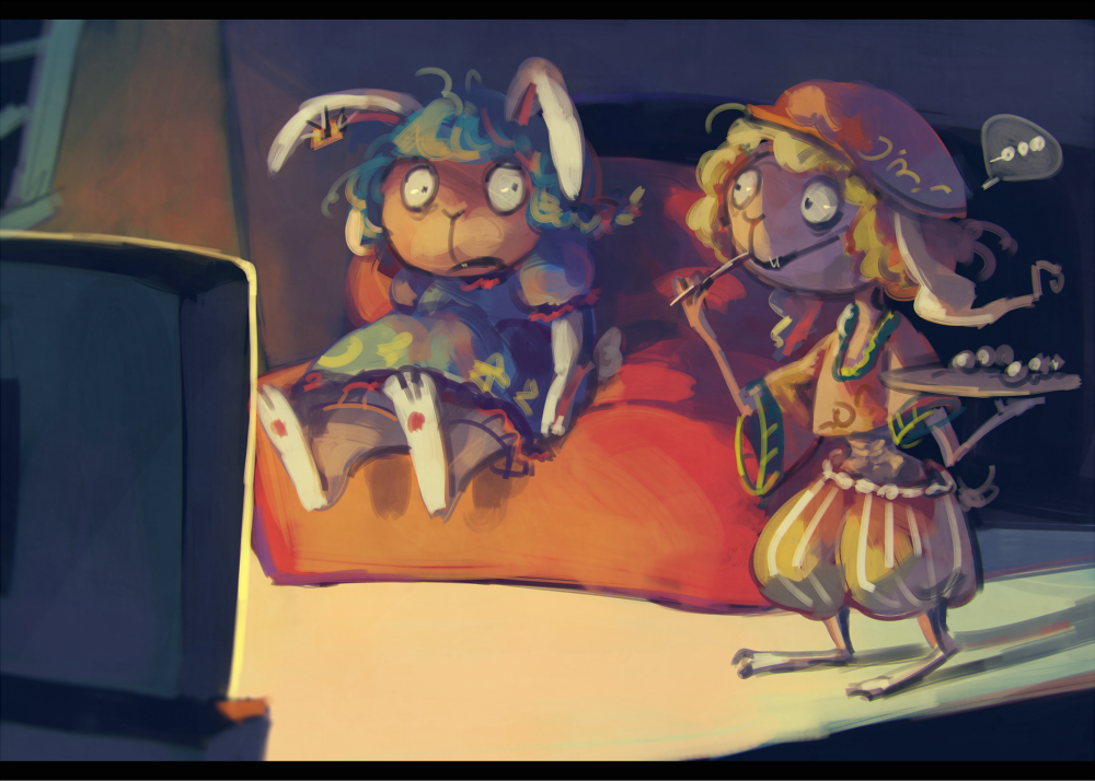 Download Seiran (Touhou) Ringo (Touhou) Anime Touhou Art