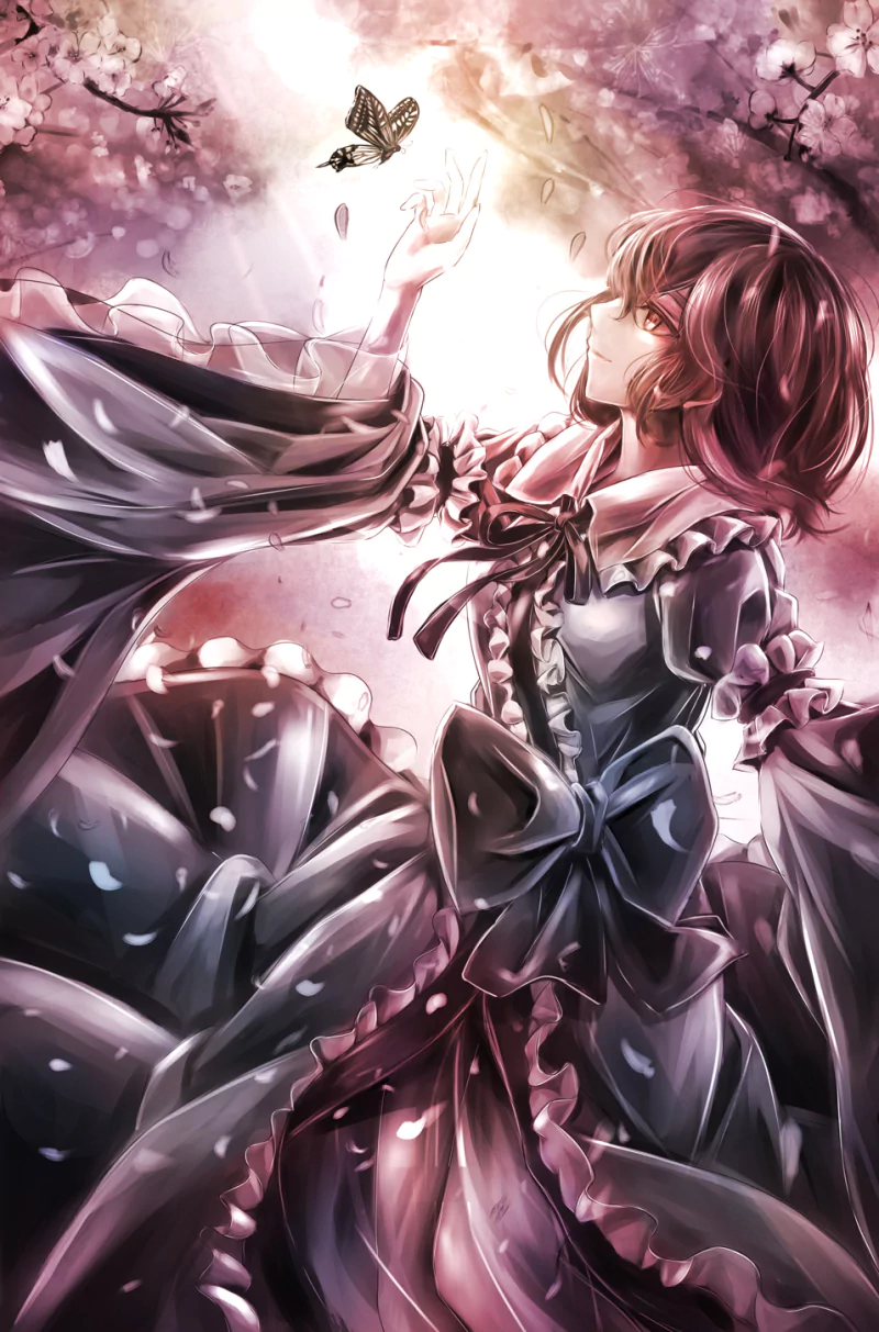 Yuyuko Saigyouji Anime Touhou Image