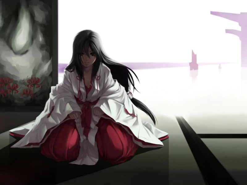 Anime shrine maiden Image