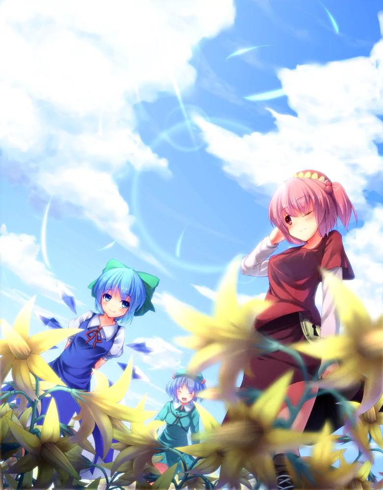 Cirno (Touhou) Nitori Kawashiro Mitori Kawashiro Anime Touhou Image