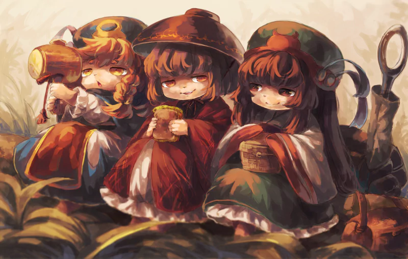 Shinmyoumaru Sukuna Mikochi (Hakumei to Mikochi) Hakumei (Hakumei to Mikochi) Anime crossover Image
