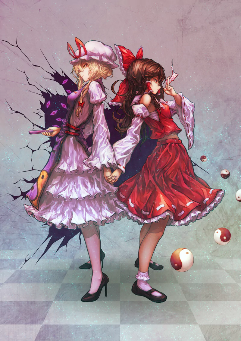 Reimu Hakurei Yukari Yakumo Anime Touhou Image
