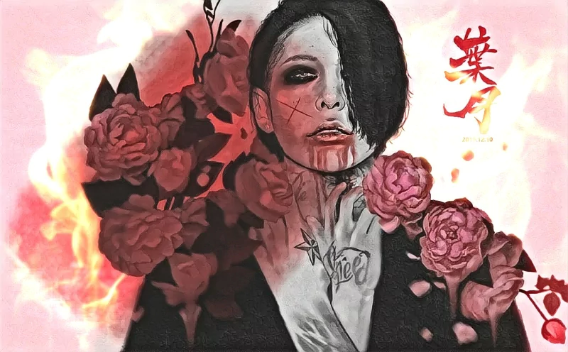 tattoo flame oriental flower Hazuki (lynch.) music lynch. Image