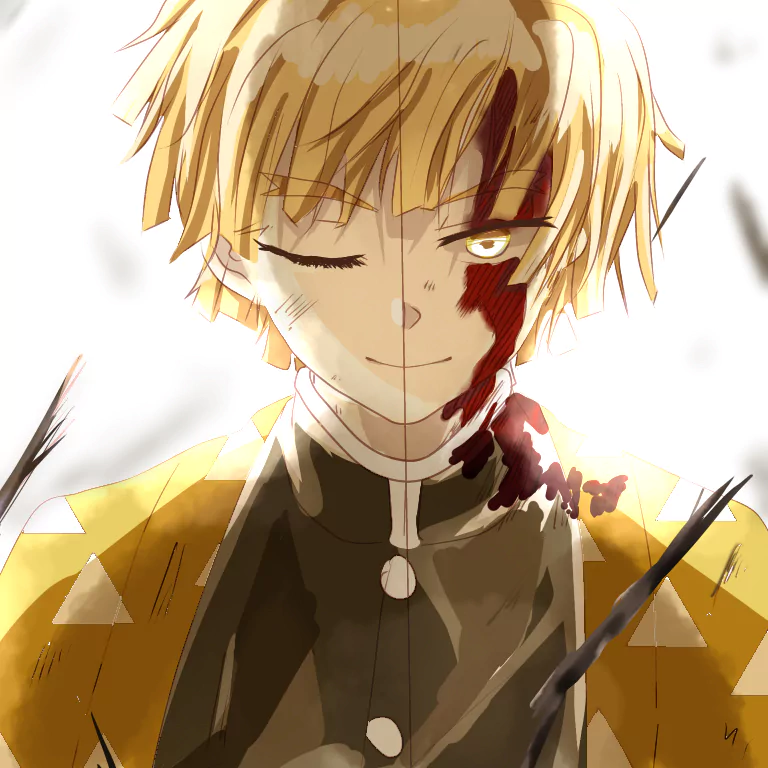 yellow eyes Zenitsu Agatsuma Anime Demon Slayer: Kimetsu no Yaiba Image