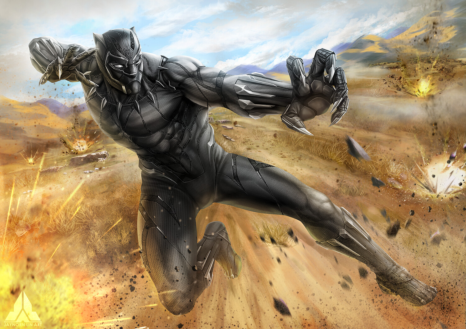 Black Panther Art by Jaynorn Lin