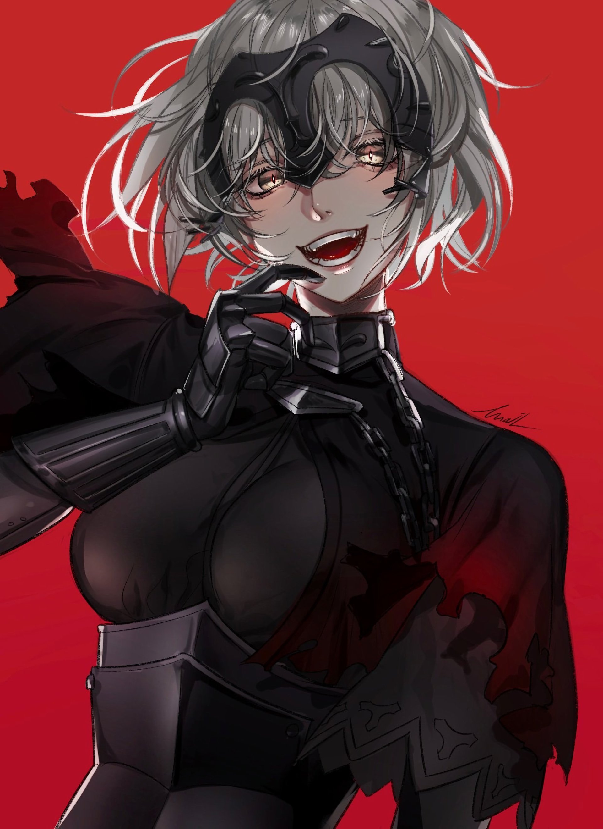 Download Short Hair Yellow Eyes Avenger (Fate/Grand Order) Jeanne D'Arc Alter Anime Fate/Grand Order Art