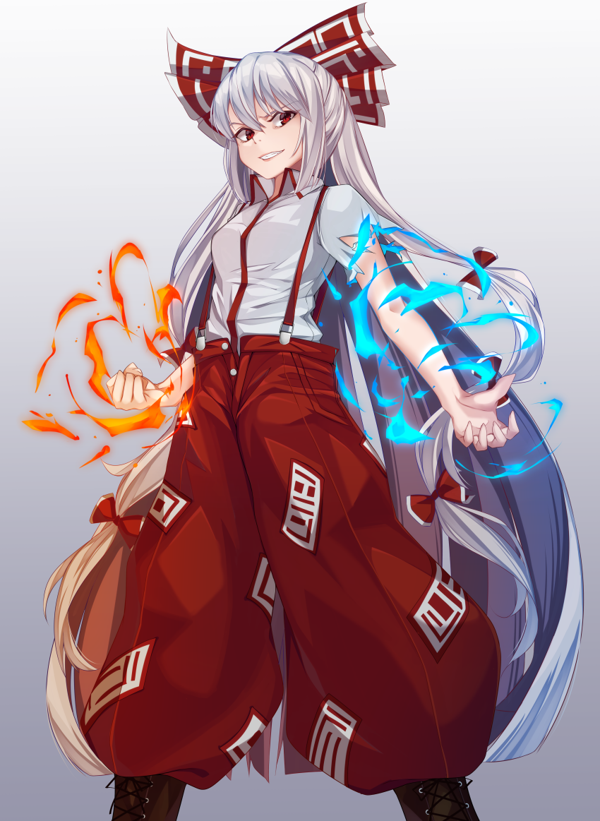Download Fujiwara No Mokou Anime Touhou Art