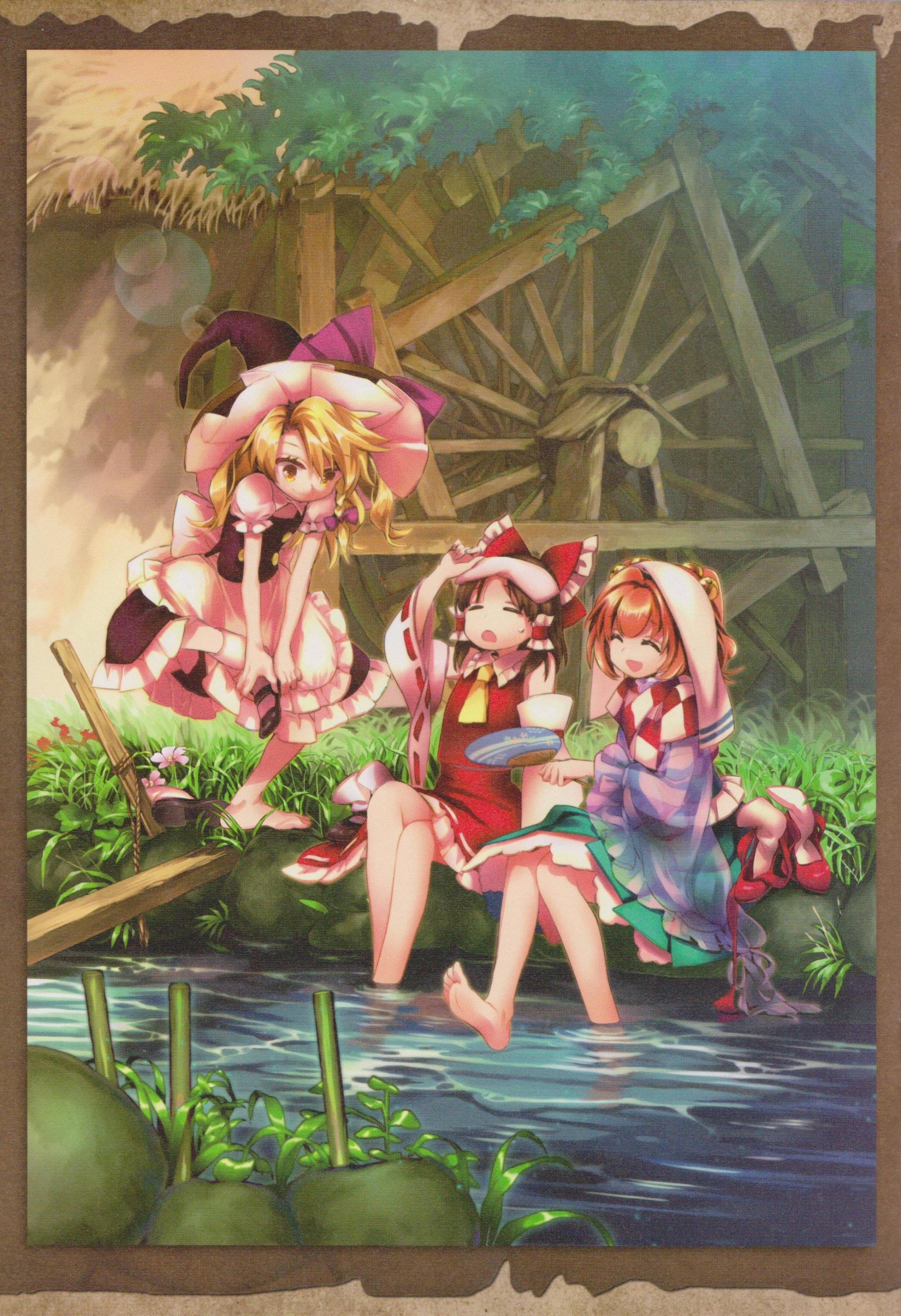 Download Marisa Kirisame Kosuzu Motoori Reimu Hakurei Anime Touhou Art