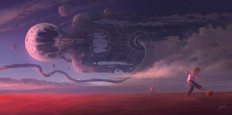 Sci Fi astronaut fantasy alien child Image