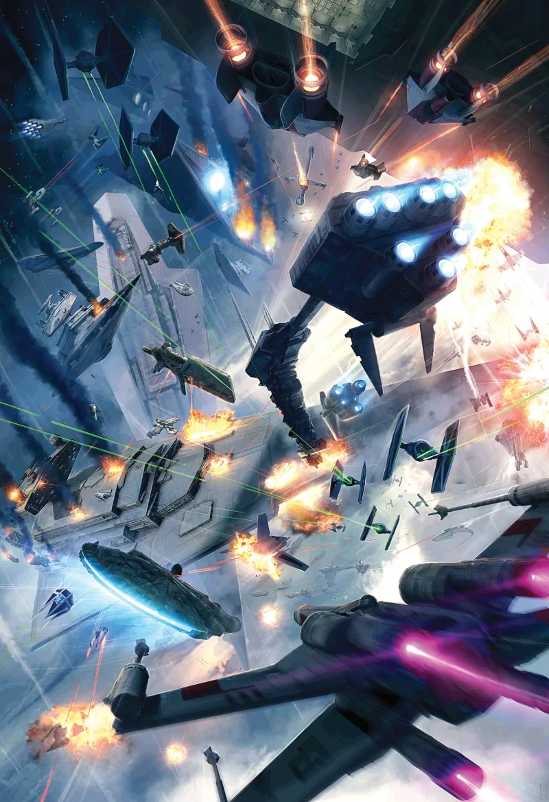  Rogue Squadron Battle Scene by Colin Searle