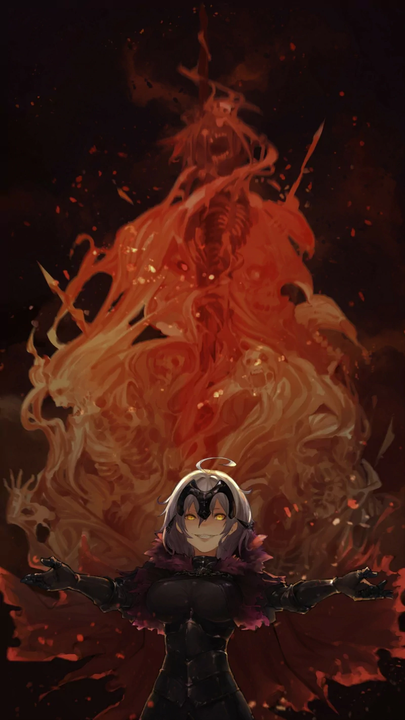 short hair yellow eyes Avenger (Fate/Grand Order) Jeanne d'Arc Alter Anime Fate/Grand Order Image