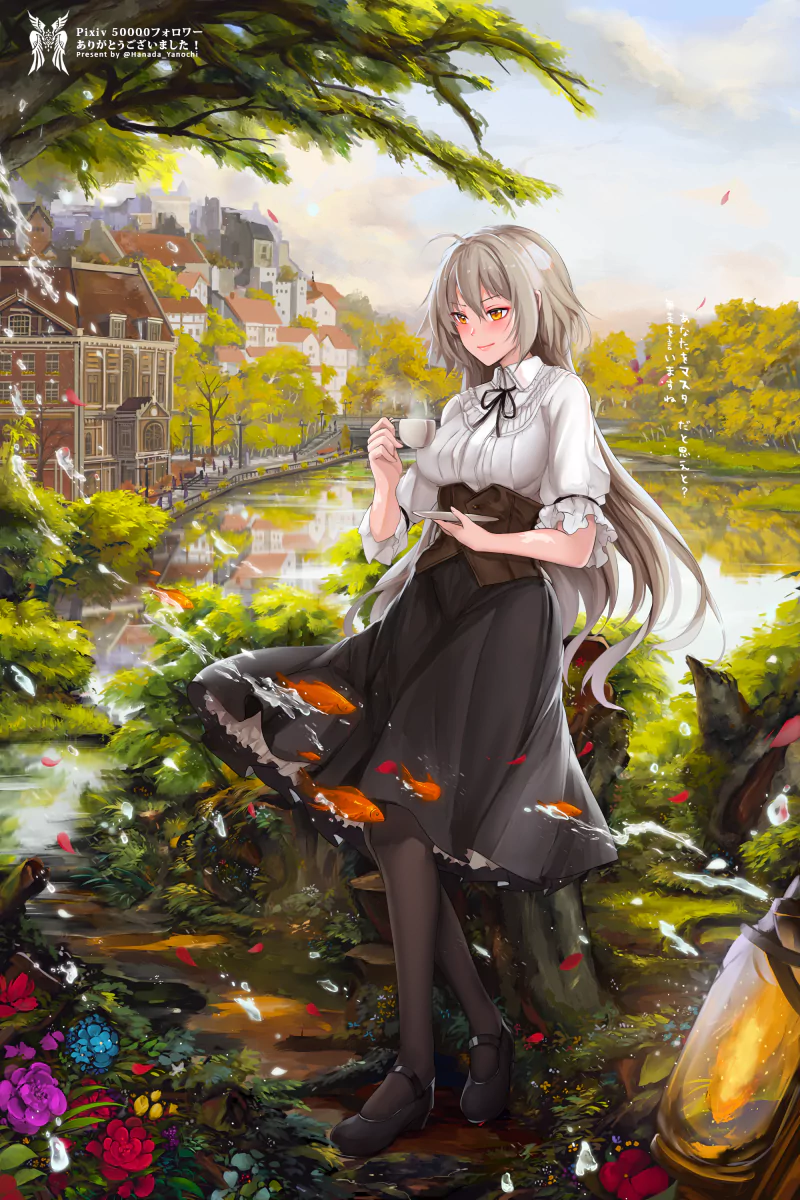 white hair long hair yellow eyes Avenger (Fate/Grand Order) Jeanne d'Arc Alter Anime Fate/Grand Order Image