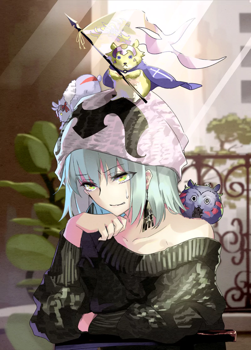 white hair short hair yellow eyes Avenger (Fate/Grand Order) Jeanne d'Arc Alter Anime Fate/Grand Order Image