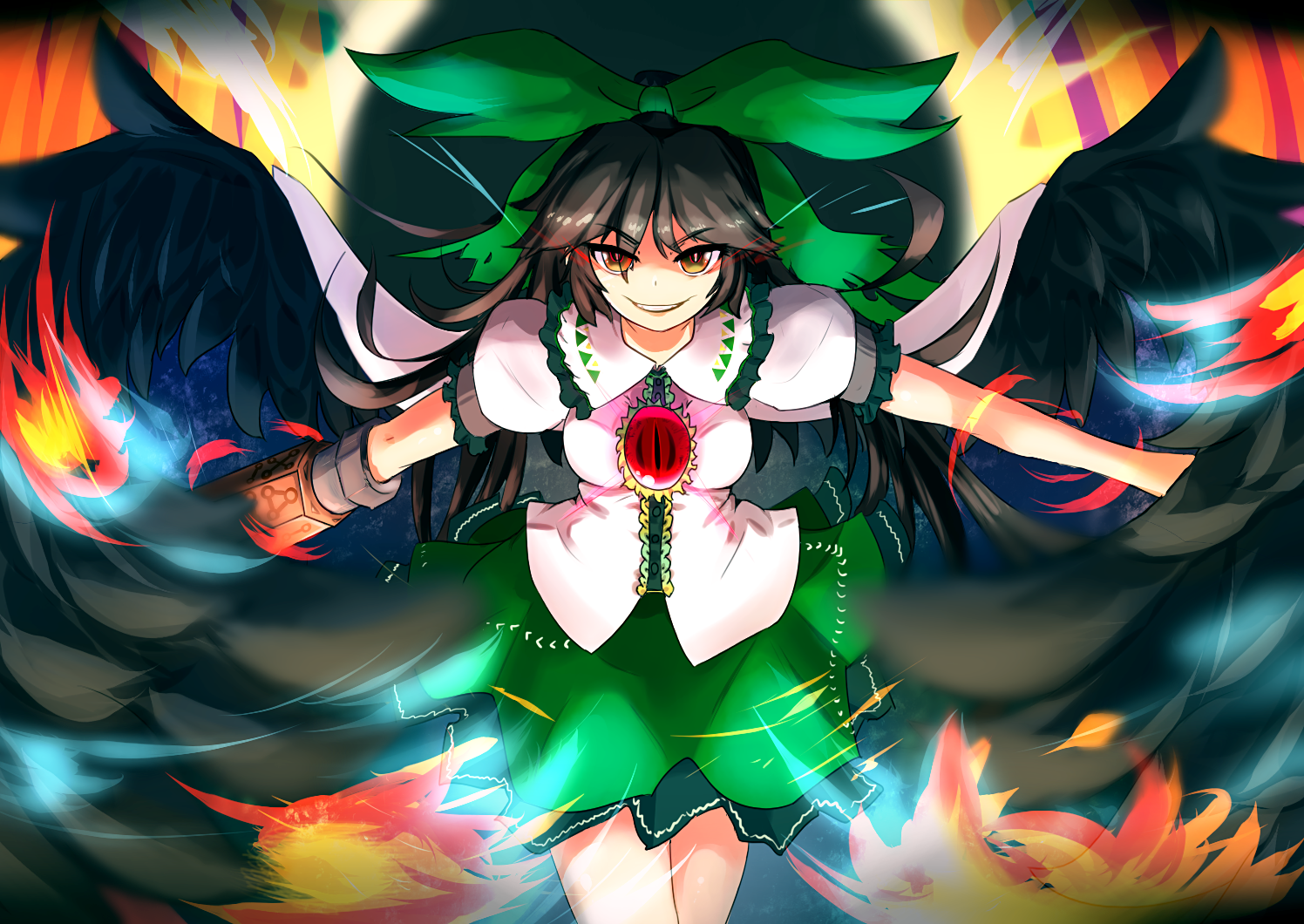 Rule 34 touhou. Уцухо Рейудзи. Тоухоу Уцухо. Тохо Уцухо Рейудзи. Touhou Utsuho reiuji.