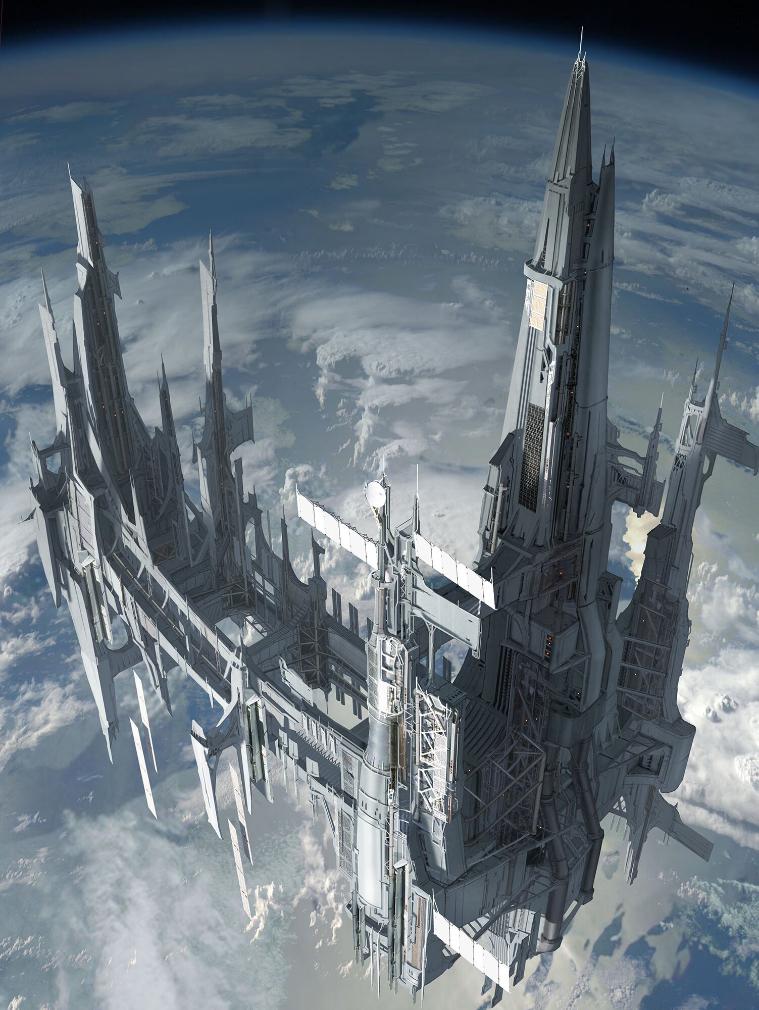 Download Space Orbit Sci Fi Space Station Art