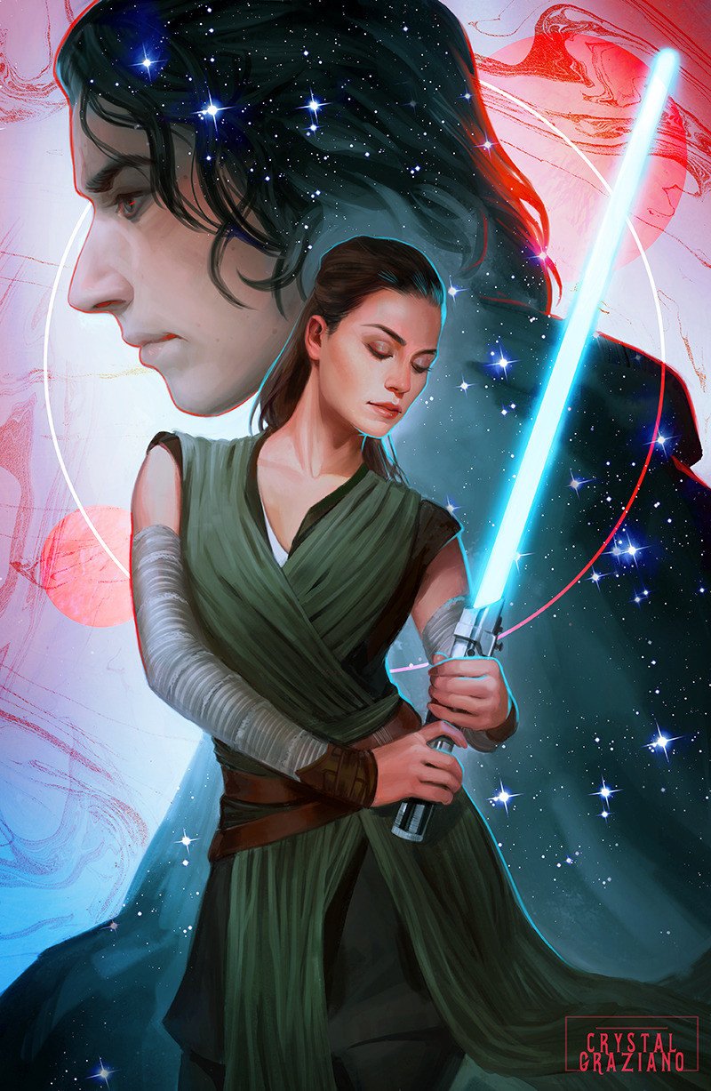 Download Kylo Ren Rey (Star Wars) Sci Fi Star Wars Art