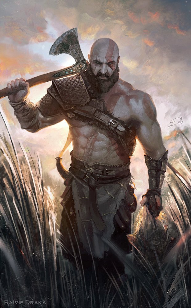 Download Kratos (God Of War) Video Game God Of War (2018) Art