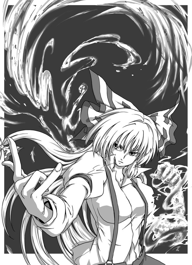 Download Fujiwara No Mokou Anime Touhou Art