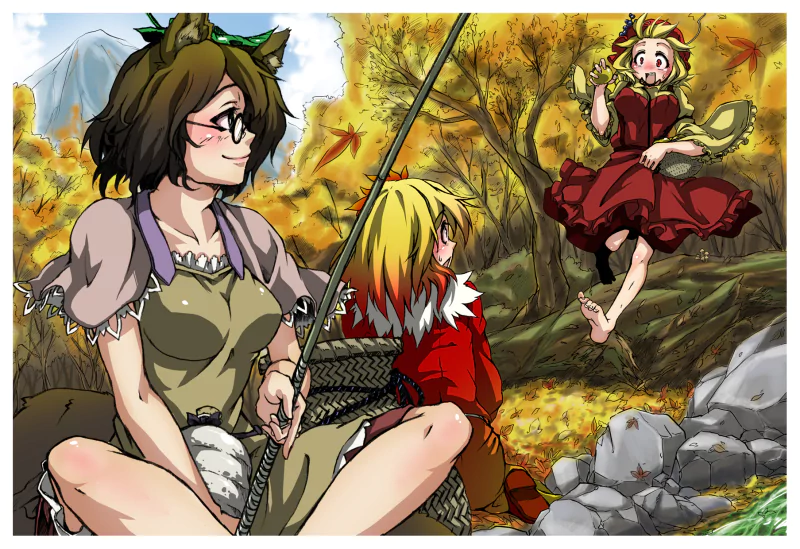 Minoriko Aki Shizuha Aki Mamizou Futatsuiwa Anime Touhou Image