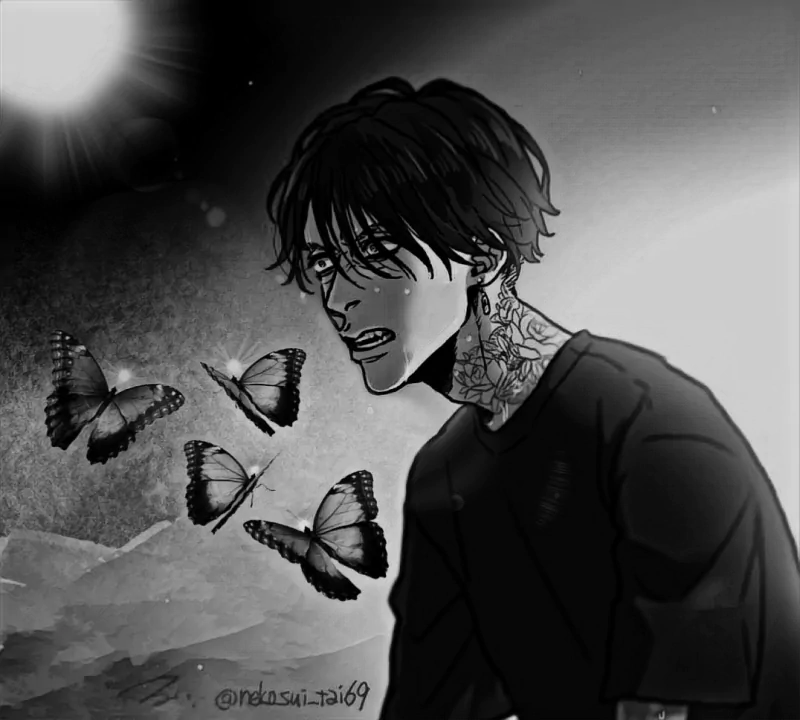 butterfly monochrome Hazuki (lynch.) music lynch. Image