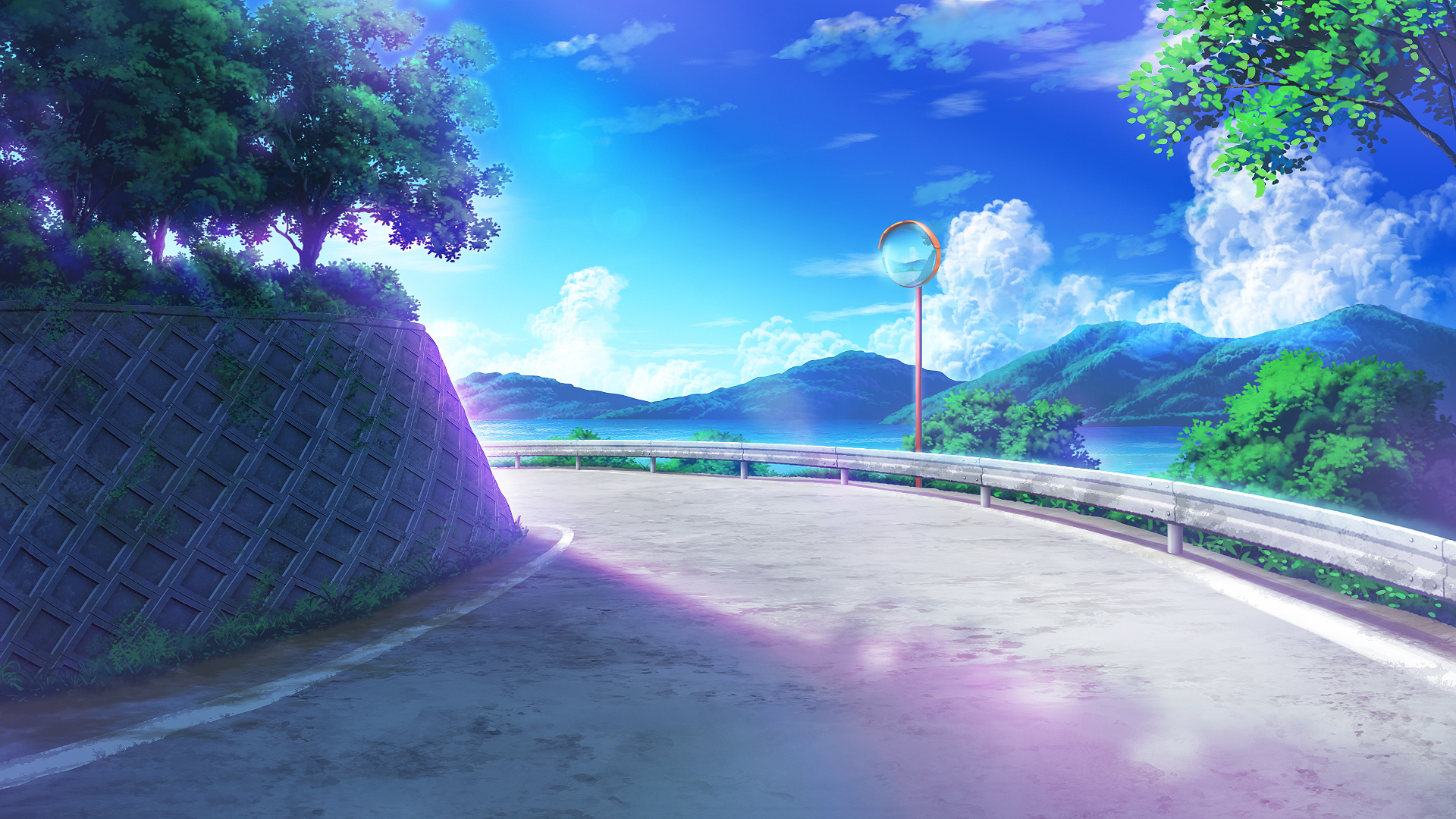 Beautiful Anime Scenery with Mountains