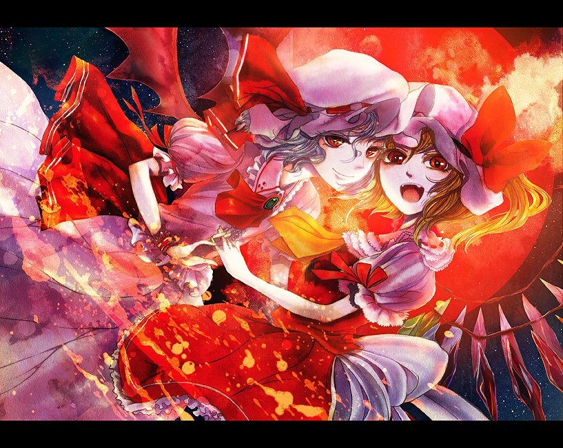 Download Flandre Scarlet Remilia Scarlet Anime Touhou Art