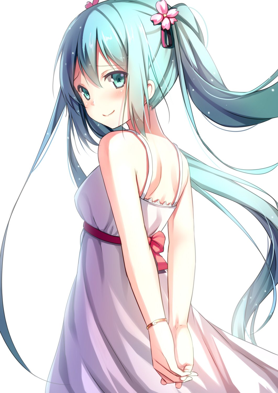 Download Pigtail Blue Hair Hatsune Miku Anime Vocaloid Art