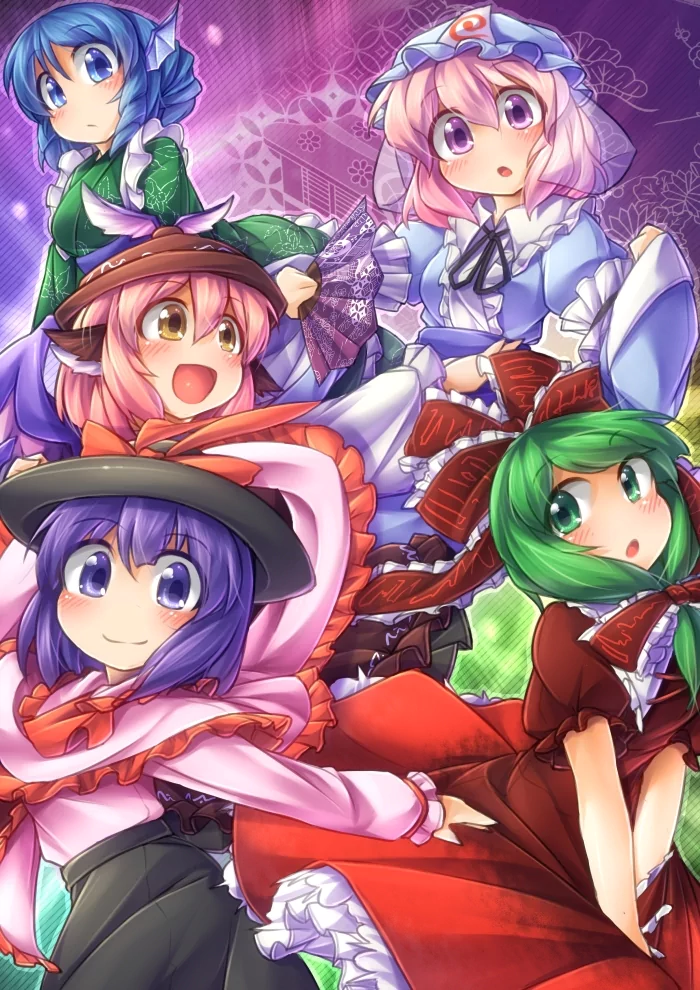 Mystia Lorelei Wakasagihime (Touhou) Hina Kagiyama Yuyuko Saigyouji Iku Nagae Anime Touhou Image
