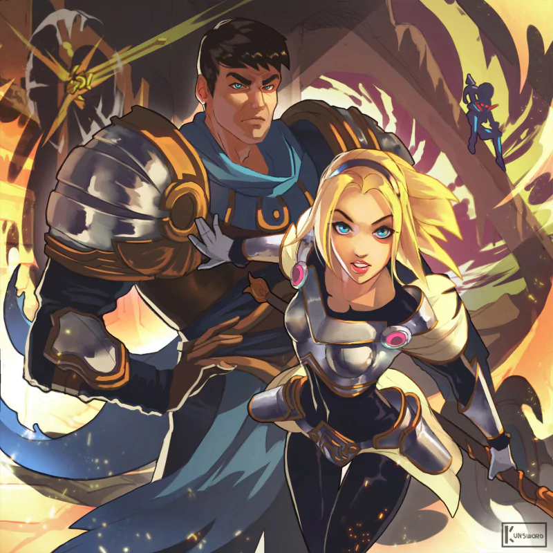 Lux (League Of Legends) Garen (League Of Legends) video game League Of Legends Image